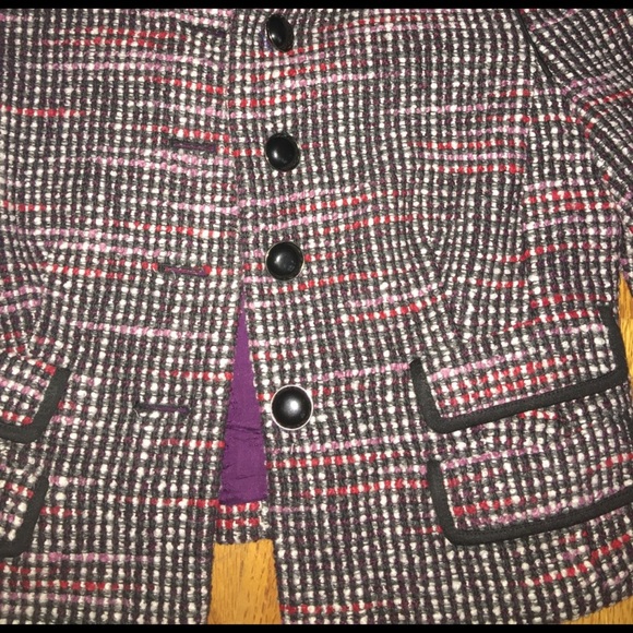 Ann Taylor Pink and Red Speckled Career Jacket 6 - Picture 6 of 7